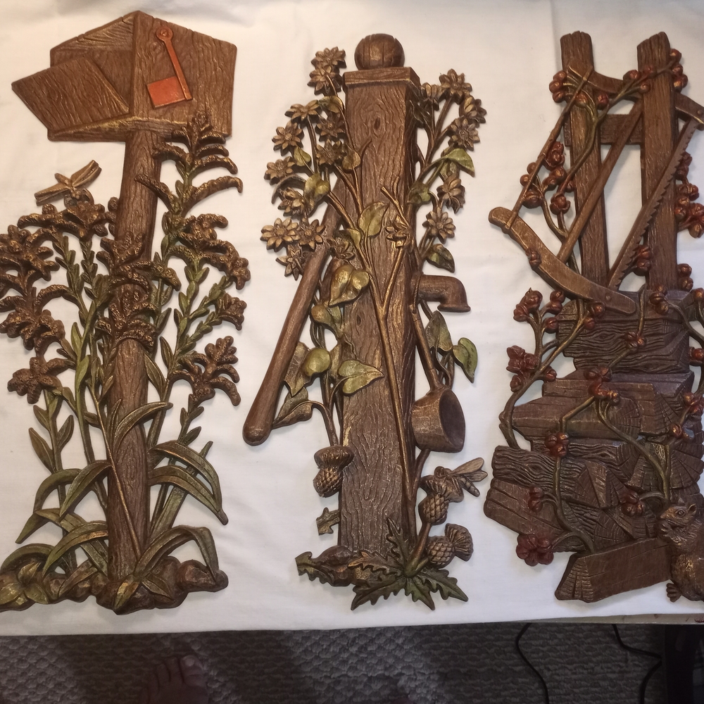 Rustic Wooden Wall Decor Set